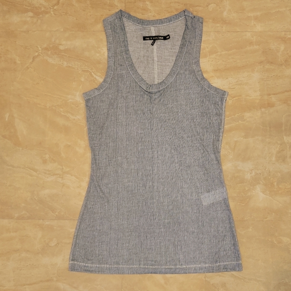 RAG & BONE "Slub Tank" / Navy Stripes